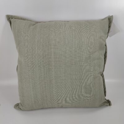 Sofa pude 45 x 45 cm lysegrøn og hørlook 2 stk